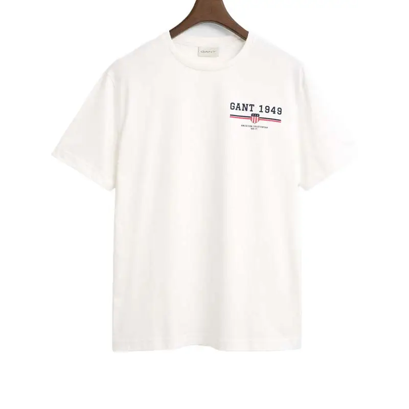 GANT GRAPHIC SS T-SHIRT EGGSHELL - textil