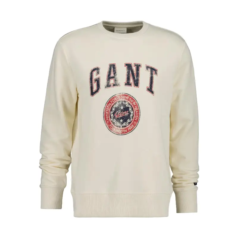 GANT GRAPHIC SWEAT C-NECK CREAM - textil