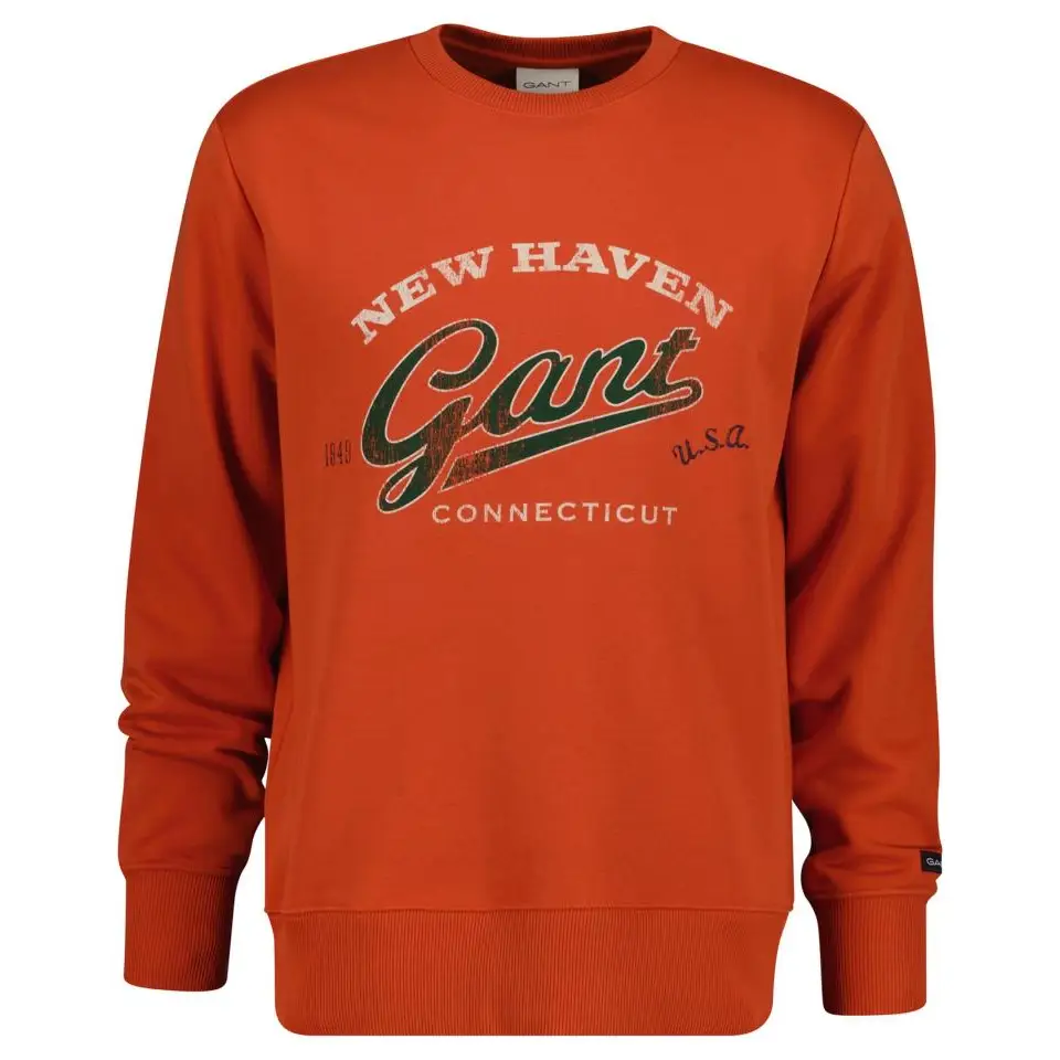 GANT GRAPHIDC SWEAT C NECK DEEP ORANGE