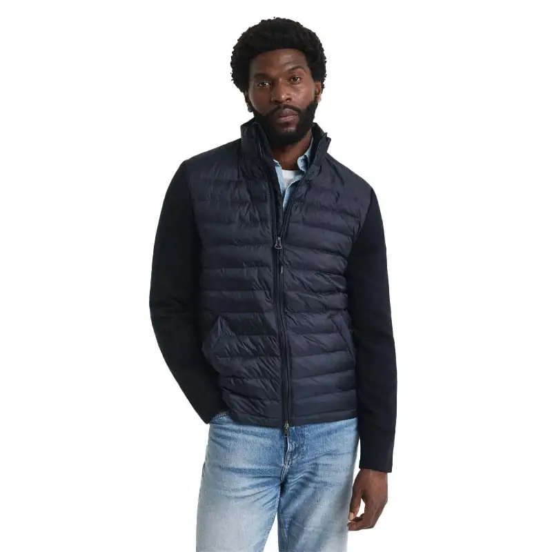 GANT MIXED MEDIA JACKET EVENING BLUE - textil