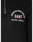 GANT PRINTED GRAPHIC HALF ZIP BLACK - textil