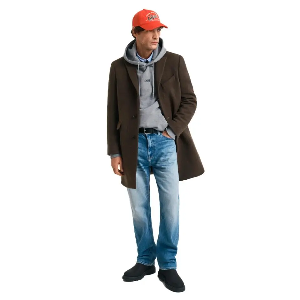 GANT PRINTED GRAPHIC HALF ZIP GREY MELANGE - textil