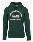 GANT PRINTED GRAPHIC HOODIE TARTAN GREEN - textil