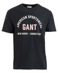 GANT PRINTED GRAPHIC SS T-SHIRT BLACK - textil