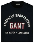 GANT PRINTED GRAPHIC SS T-SHIRT BLACK - textil
