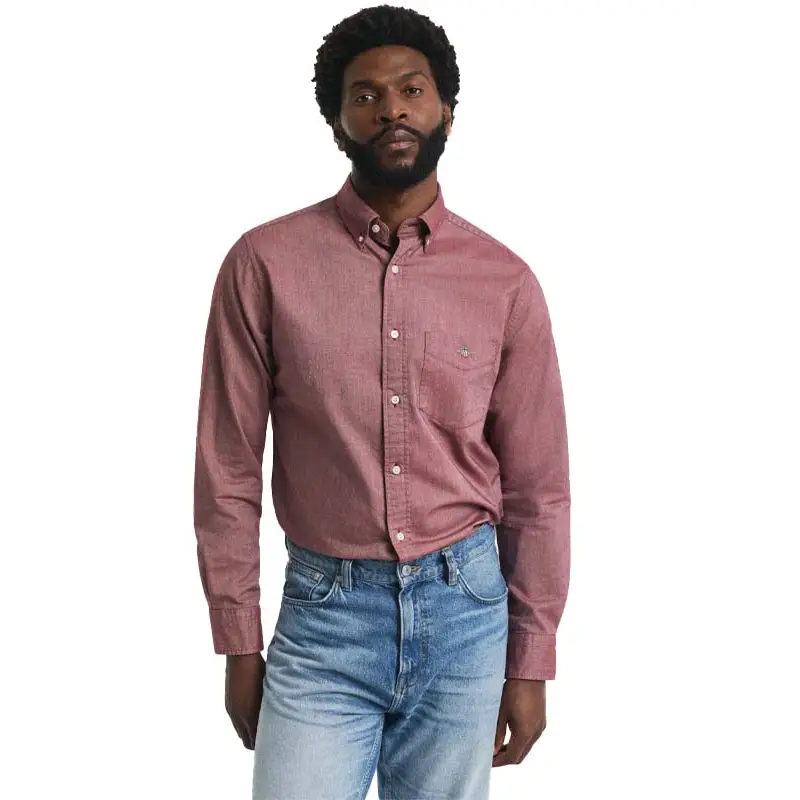GANT REG CLASSIC OXFORD SHIRT PLUMPED RED - textil