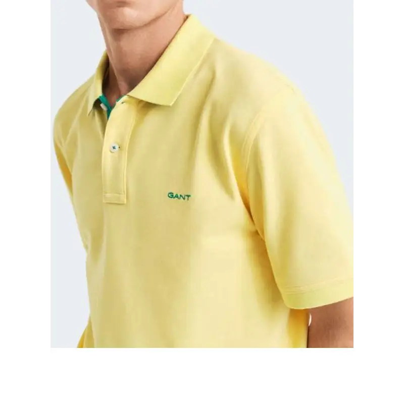 GANT REG CONTRAST PIQUE SS POLO VANILA YELLOW