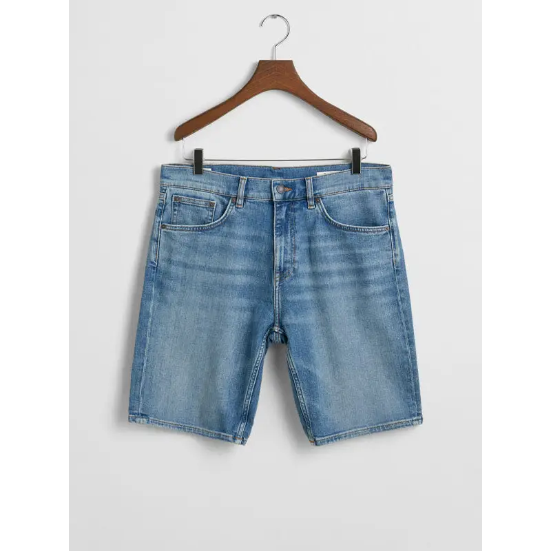 GANT REG GANT JEANS SHORTS MID BLUE WORN IN