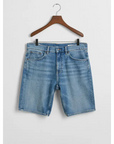 GANT REG GANT JEANS SHORTS MID BLUE WORN IN