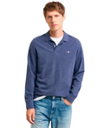 GANT REG SHIELD LS PIQUE RUGGER DARK JEANS BLUE ME - textil