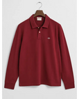 GANT REG SHIELD LS PIQUE RUGGER PLUMPED RED - textil
