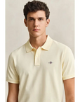 GANT REG SHIELD SS PIQUE POLO VANILA YELLOW