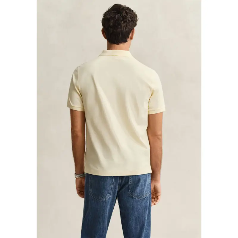 GANT REG SHIELD SS PIQUE POLO VANILA YELLOW