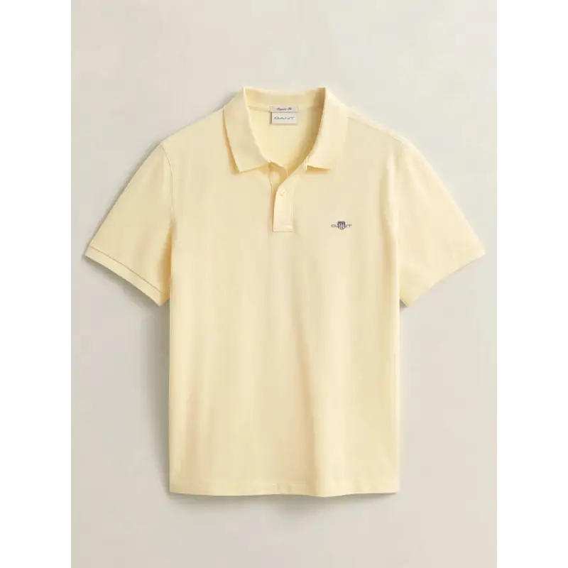 GANT REG SHIELD SS PIQUE POLO VANILA YELLOW