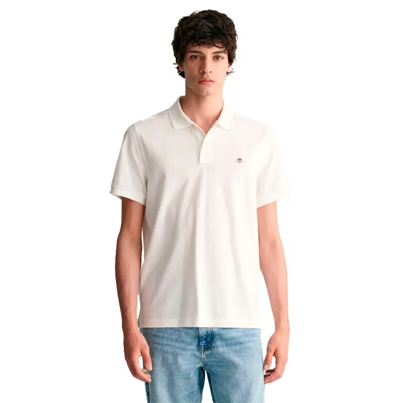 GANT REGULAR SHIELD SS PIQUE POLO BLANCO
