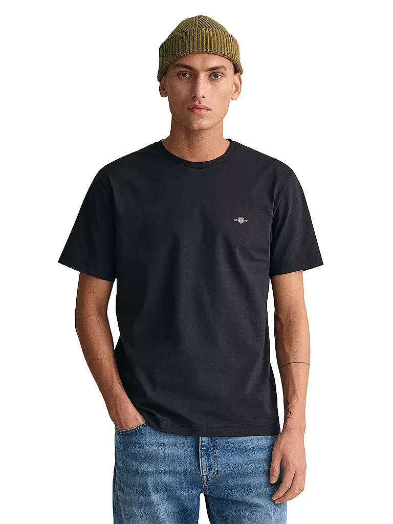 GANT REG SHIELD SS T SHIRT BLACK