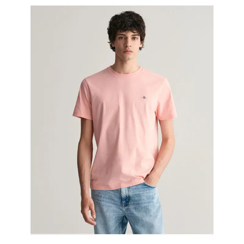 GANT REG SHIELD SS T SHIRT BUBBLEGUM PINK