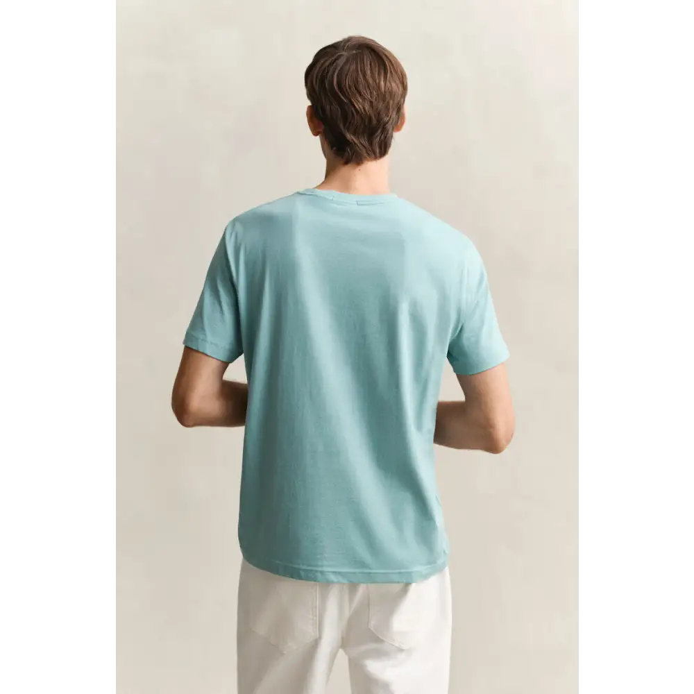 GANT REG SHIELD SS T SHIRT MUTE TURQUOISE