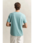 GANT REG SHIELD SS T SHIRT MUTE TURQUOISE