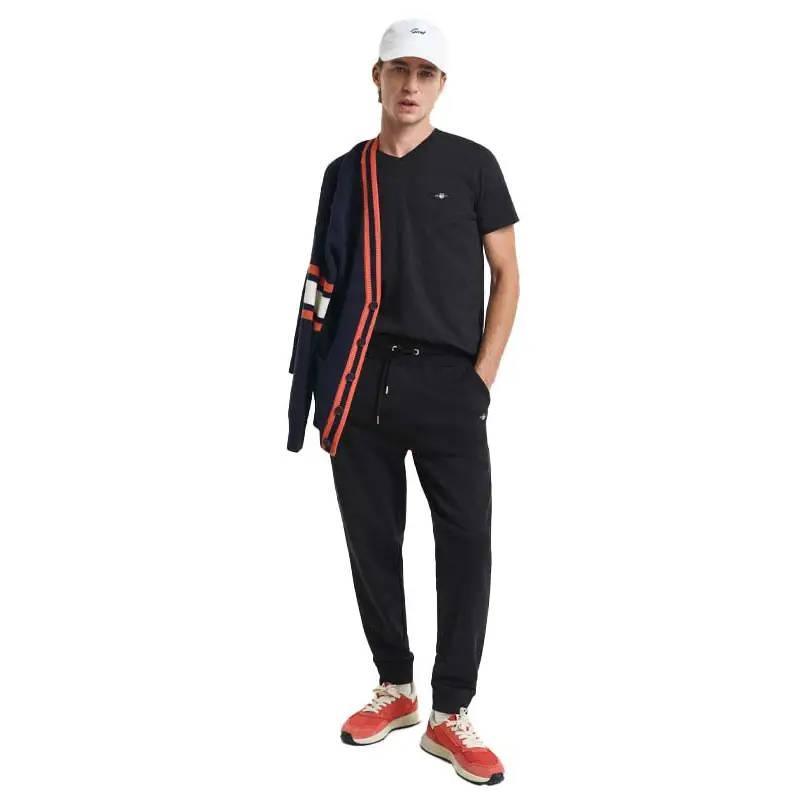GANT REG SHIELD SWEATPANTS BLACK - textil