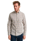 GANT REG TWILL CHECK SHIRT DEEP ORANGE - textil
