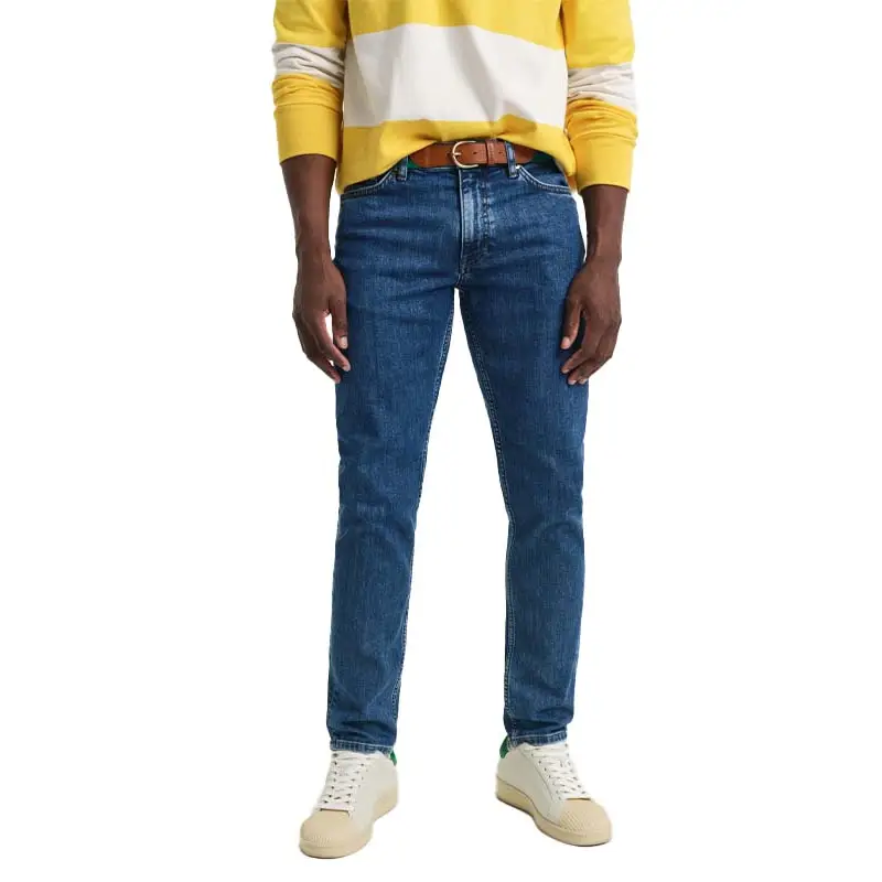 GANT SLIM CLEAN WASH JEANS MID BLUE VINTAGE - textil