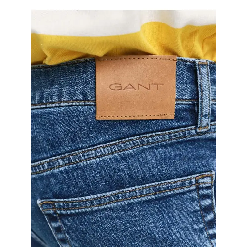GANT SLIM CLEAN WASH JEANS MID BLUE VINTAGE - textil