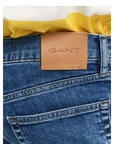 GANT SLIM CLEAN WASH JEANS MID BLUE VINTAGE - textil