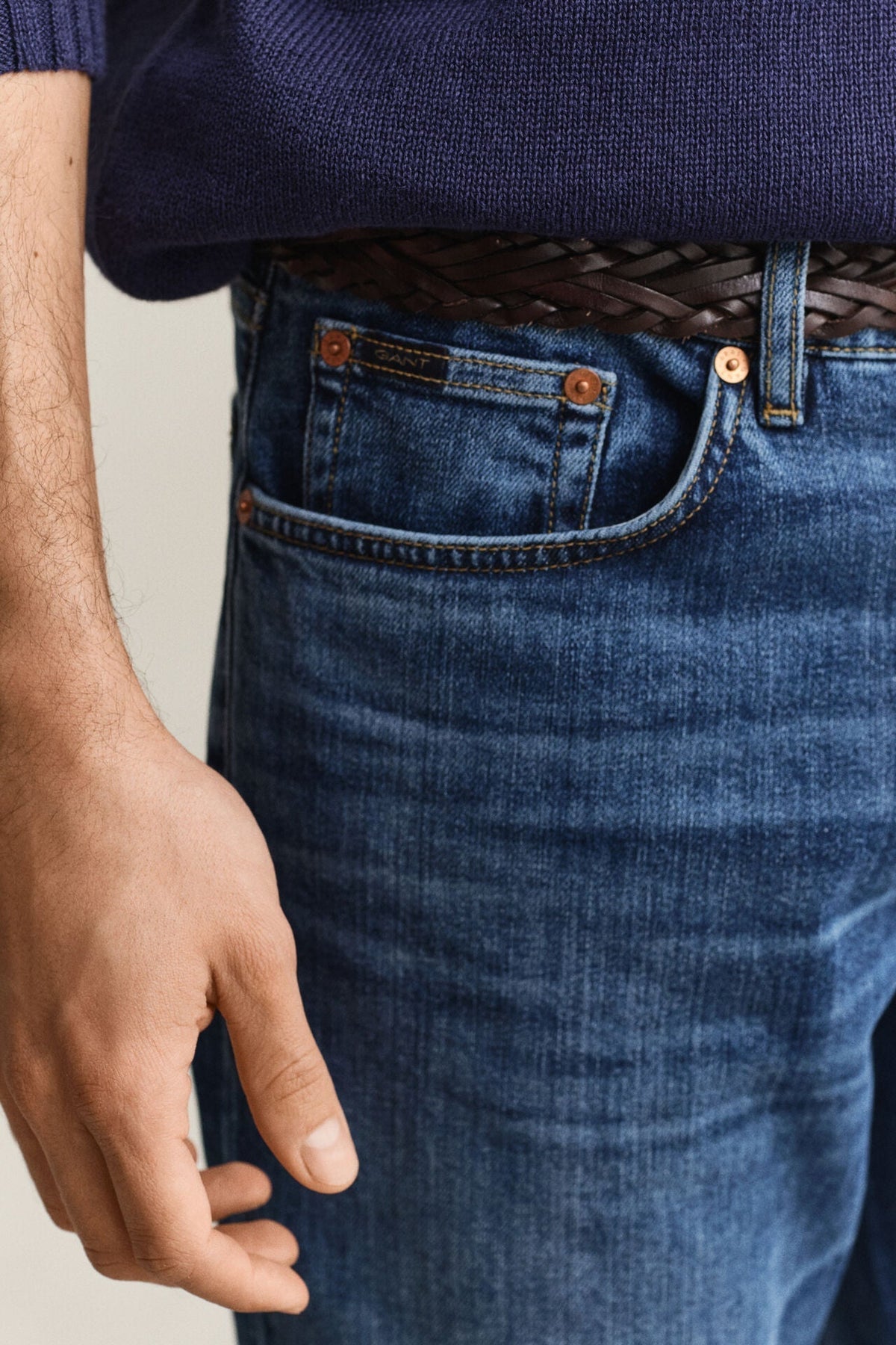 GANT SLIM GANT JEANS MID BLUE BROKEN IN