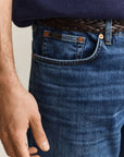 GANT SLIM GANT JEANS MID BLUE BROKEN IN