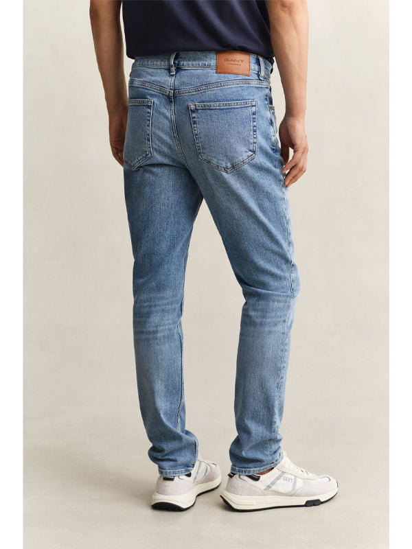 GANT SLIM GANT JEANS SEMI LIGHT BLUE WORN IN