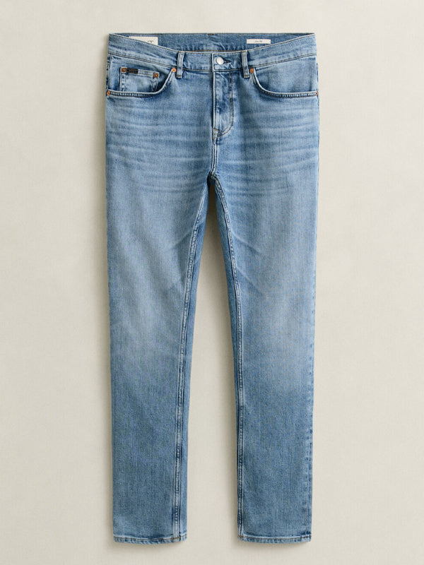 GANT SLIM GANT JEANS SEMI LIGHT BLUE WORN IN