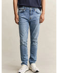 GANT SLIM GANT JEANS SEMI LIGHT BLUE WORN IN