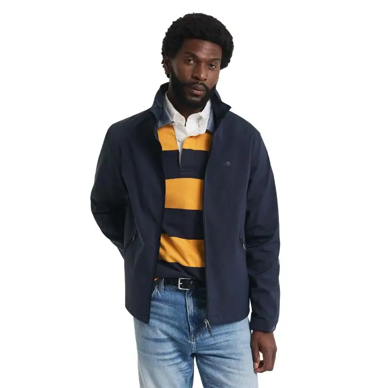 GANT SOFT SHELL JACKET EVENING BLUE - textil