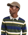 GANT STRIPED HEAVY RUGGER COUNTRY GREEN - textil