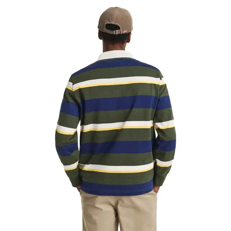 GANT STRIPED HEAVY RUGGER COUNTRY GREEN - textil