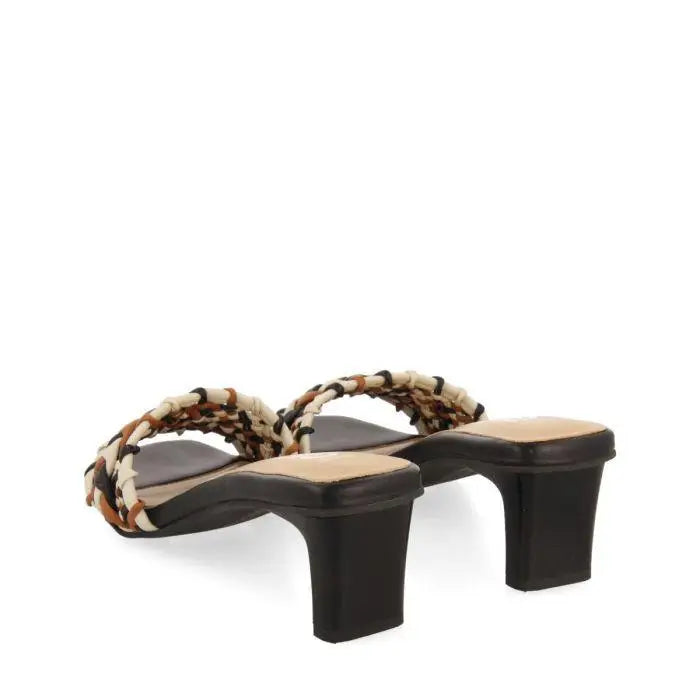 GIOSEPPO SANDALIA MULE DE TACÓN SABOGA MULTICOLOR