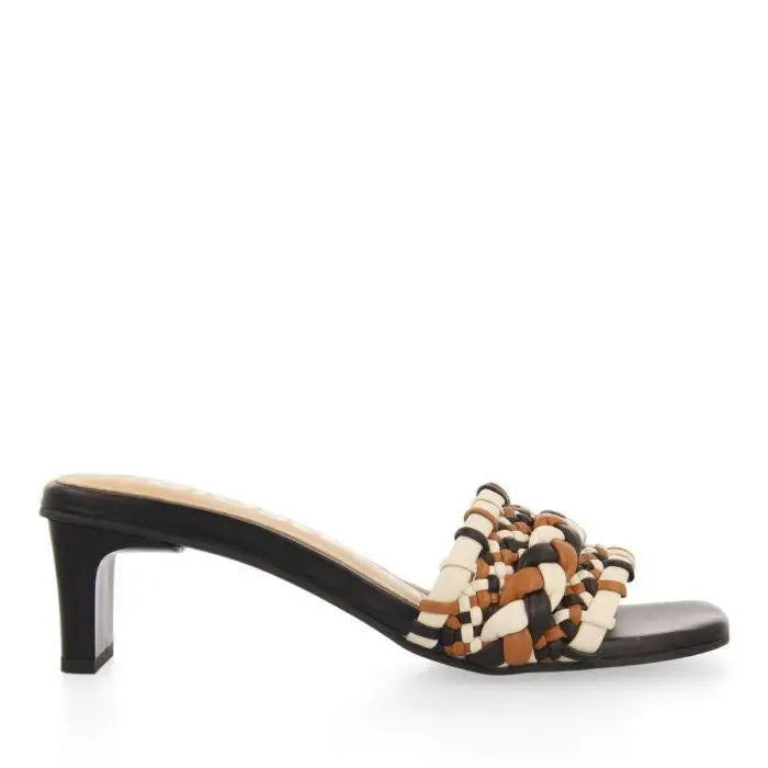 GIOSEPPO SANDALIA MULE DE TACÓN SABOGA MULTICOLOR