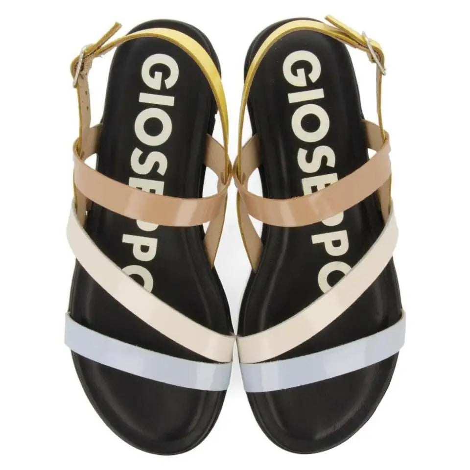 GIOSEPPO SANDALIAS PLANAS QUINBY NEGRO