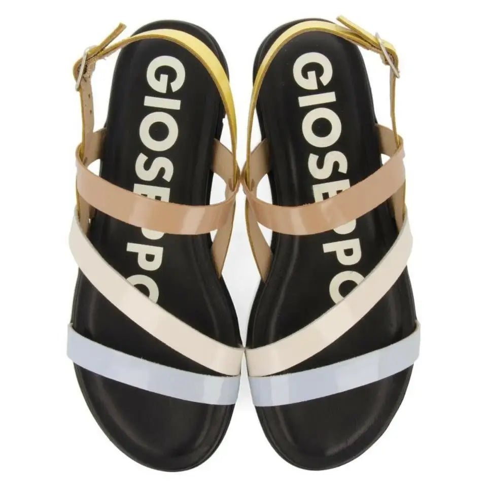 GIOSEPPO SANDALIAS PLANAS QUINBY NEGRO