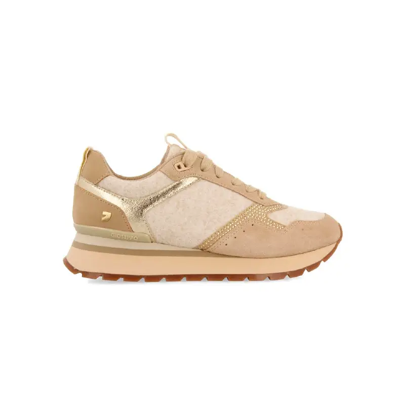 GIOSEPPO SNEAKERS FIELTRO Y STRASS ARDAGGER BEIGE