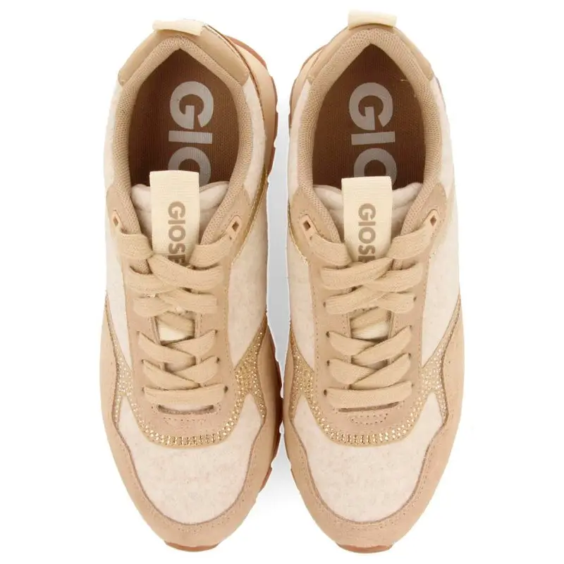 GIOSEPPO SNEAKERS FIELTRO Y STRASS ARDAGGER BEIGE