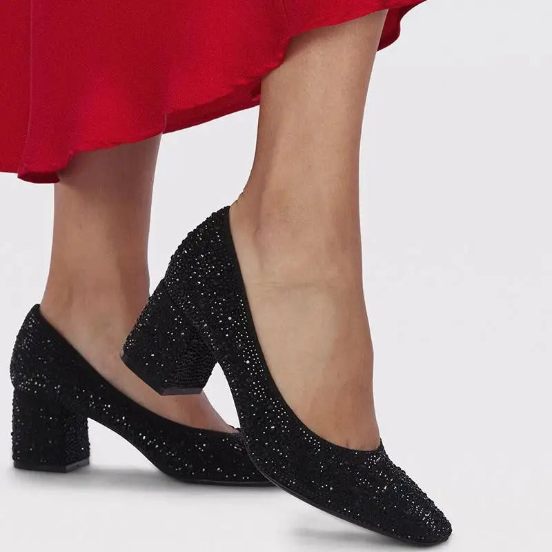 GIOSEPPO ZAPATO DE TACÓN CON STRASS DARNICK NEGRO