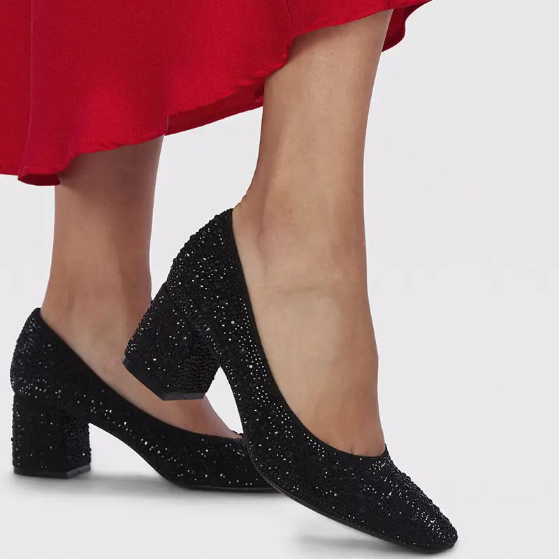 GIOSEPPO ZAPATO DE TACÓN CON STRASS DARNICK NEGRO