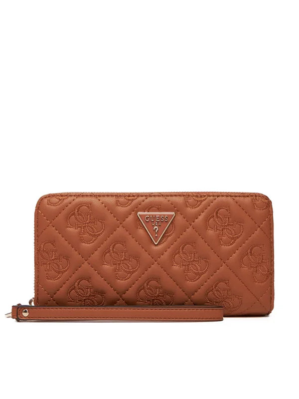 GUESS ADELASIA SLG LARGE ZIP AROUND CARAMEL