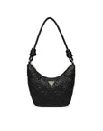 GUESS ADELASIA TOP ZIP SHOULDER BAG BLACK