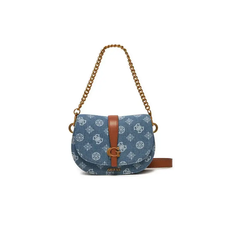 GUESS BOLSO DE HOMBRO KUBA MINI AZUL - TALLA ÚNICA