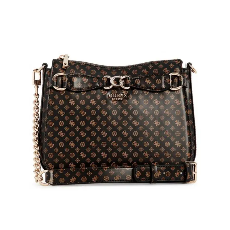 GUESS BOLSO DE MANO ARLENA LOGO MLO MARRON - TALLA ÚNICA
