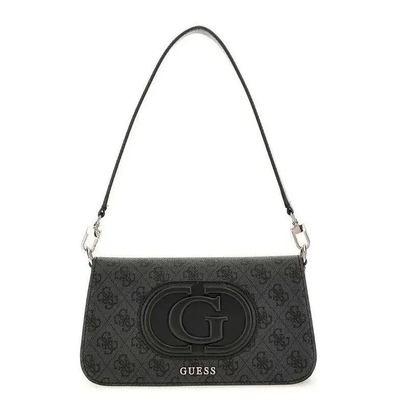 GUESS BOLSO ECO MIETTA FLAP SHOULDER BAG NEGRO - TALLA ÚNICA