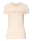 GUESS CN SS LOGO LACE TEE COSMIC VANILLA